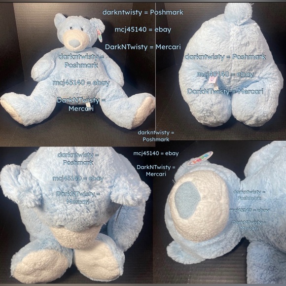 VERY RARE VHTF BNWT Mary Meyer Huge Blue Teddy Bear ITS A BOY! - Picture 3 of 12